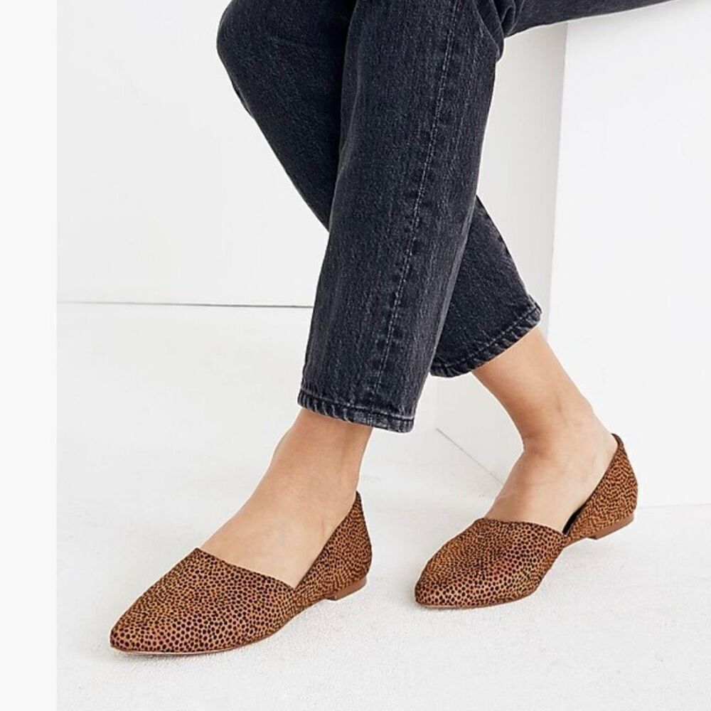 Madewell The Lizbeth‎ Flats in Dotted Calf Hair Size 7 leopard